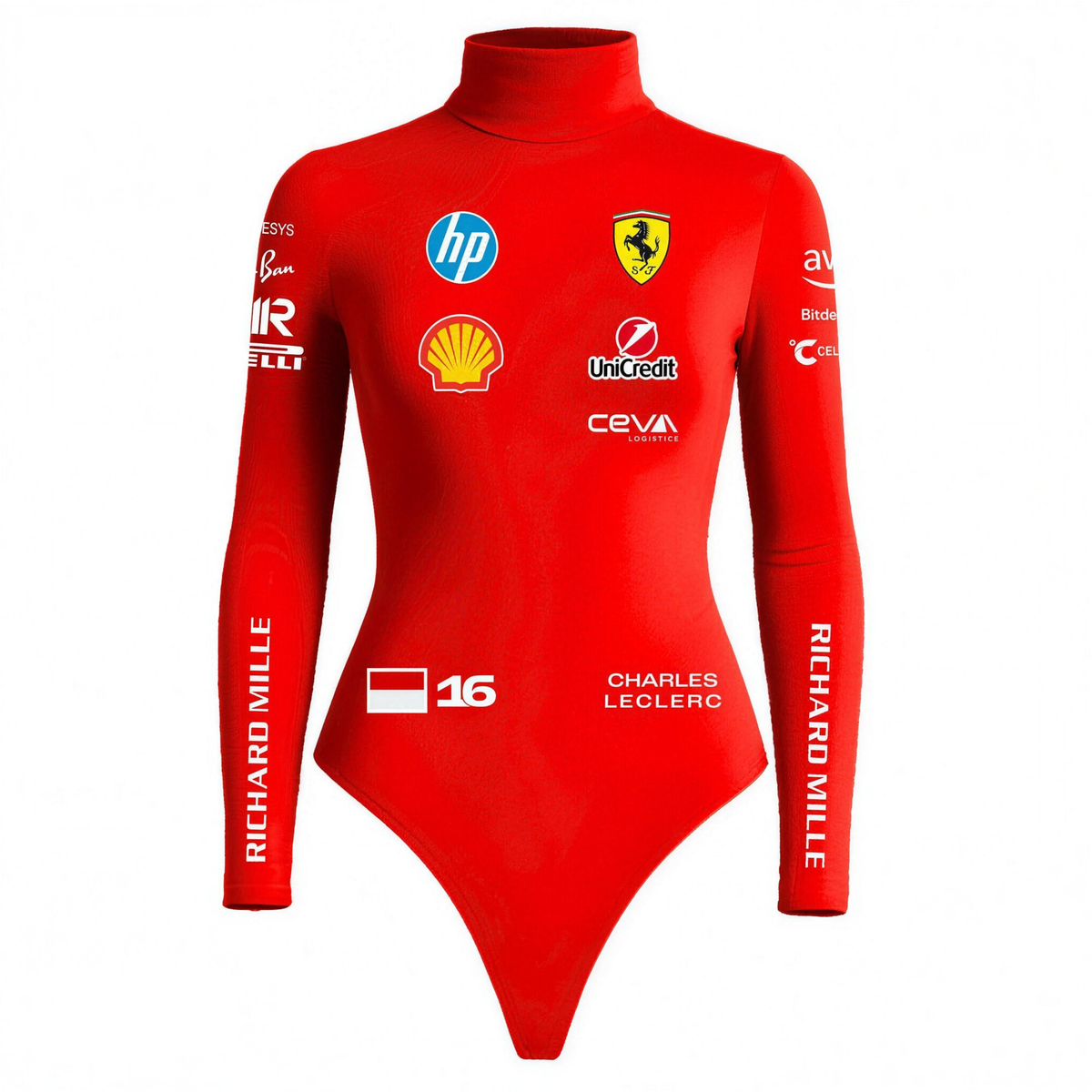 Charles Leclerc F1 2026 Women Bodysuit - Red
