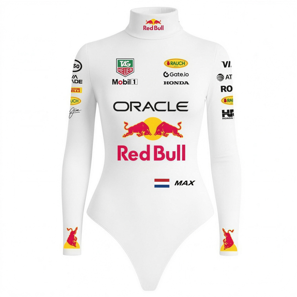 Max Verstappen 2025 F1 Women Bodysuit - White